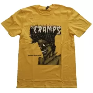 Image of The Cramps - Bad Music Unisex XX-Large T-Shirt - Yellow