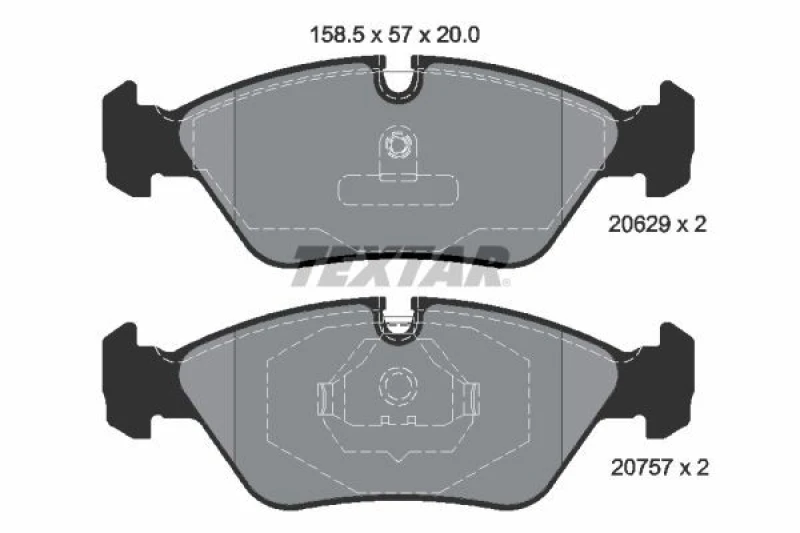 Image of Brake pad set TEXTAR 2062902