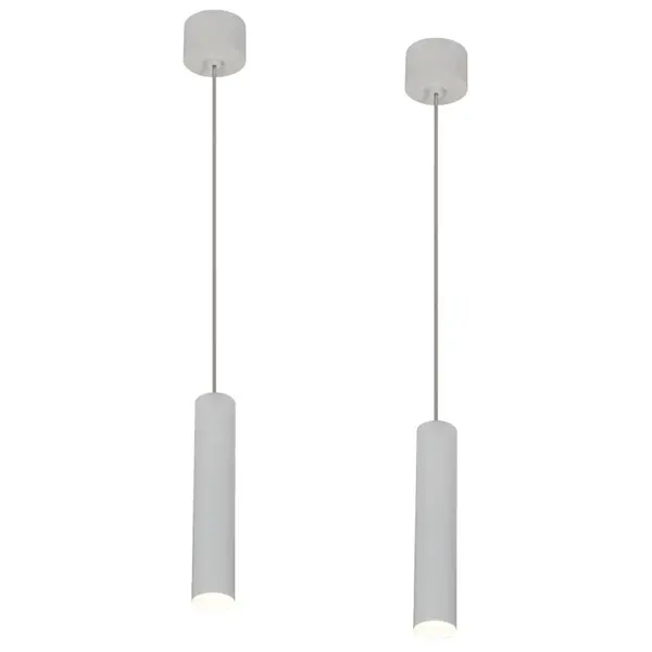 Image of 4lite 4lite Die-Cast Aluminium 3K Modern Slim 7W LED Pendant Light - White (Pack of 2) 4L1/5303x2