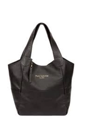 image of Pure Luxuries London Black 'Freer' Leather Tote Bag