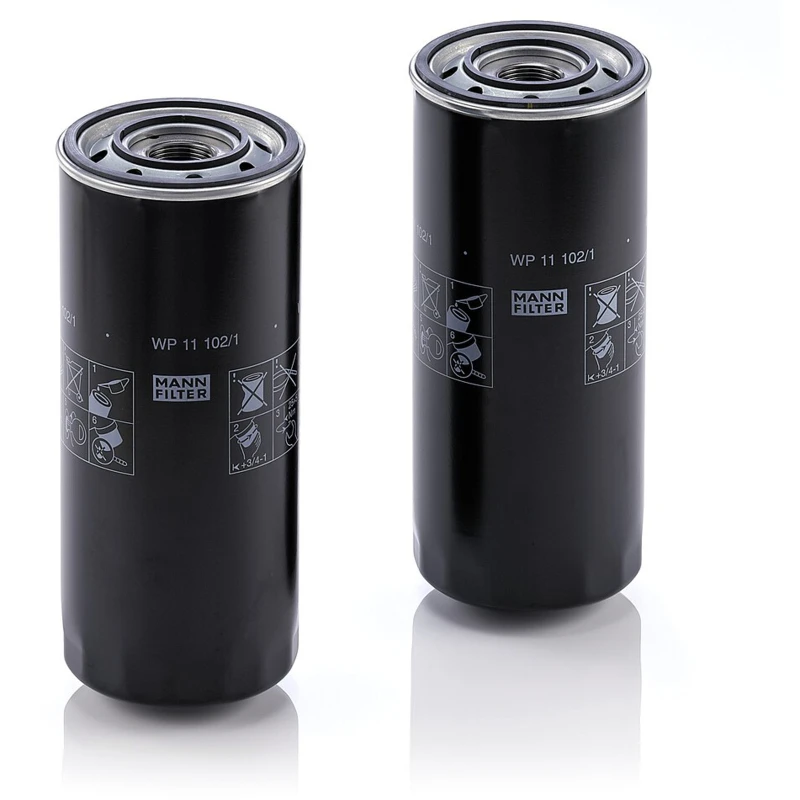 Image of MANN-FILTER WP 11 102/1-2 Oil filter Spin-on Filter, with one anti-return valve Oil Filter (7)