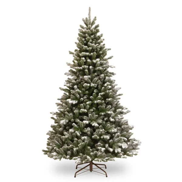 Image of 6.5ft Snowy Sheffield Spruce Christmas Tree Green