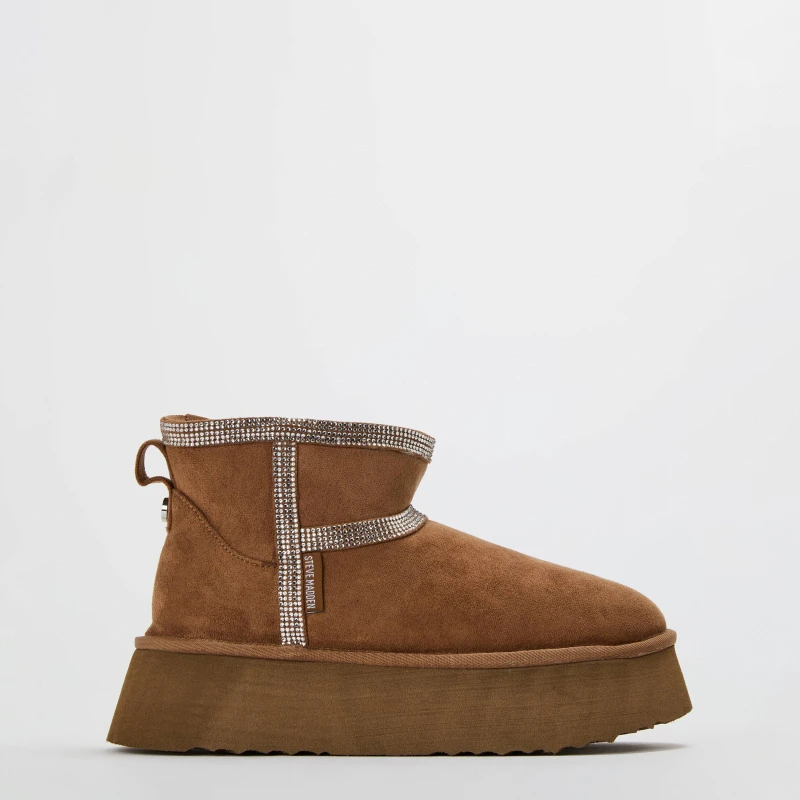 Image of Steve Madden Womens Campfire R Snug Boots Tan Suede female 3 (36)