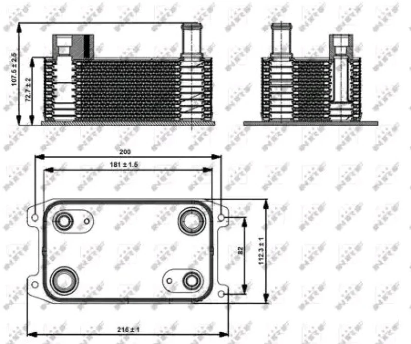Image of NRF 31363 Oil Cooler Aluminium Oil Cooler,engine oil (469)