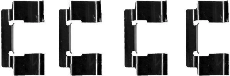 Image of HELLA Brake pad fitting kit HELLA 8DZ 355 202-741
