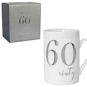 image of Milestones New Bone China 11oz Mug with Silver Foil - 60