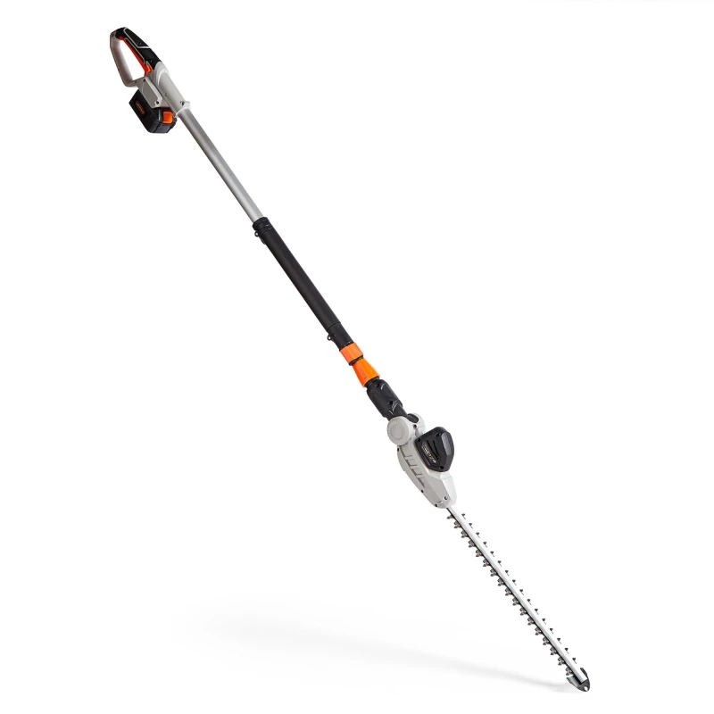 Image of Vonhaus Cordless Pole Hedge Trimmer 40V Max. Battery, Electric Hedge Cutter W/ Telescopic Adjustable Trimmer Head, Shoulder Strap