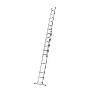 image of Hymer 7004616 Black Line 2 Section Extension Ladder 2 x 8 Tread