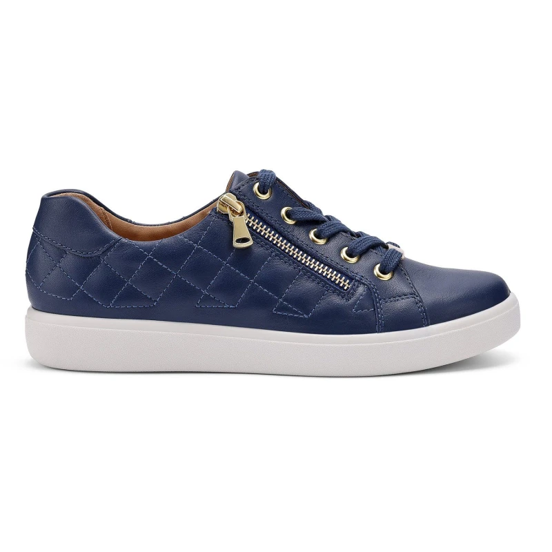 Image of Hotter Womens Wide Fit 'Wonder' Quilted Trainers in Dark Navy Size: 4.5 Dark Navy Female 4.5