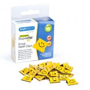 Image of Rapesco Supaclip No. 40 Refill Clips Emojis PK100