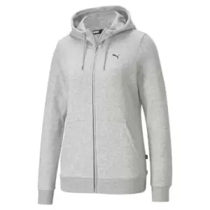 Puma Essential Logo Zip Hoodie Womens - Grey