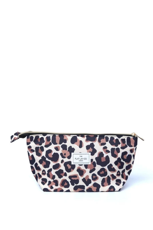 Image of The Flat Lay Co Essential Pouch in Leopard Multi unisex