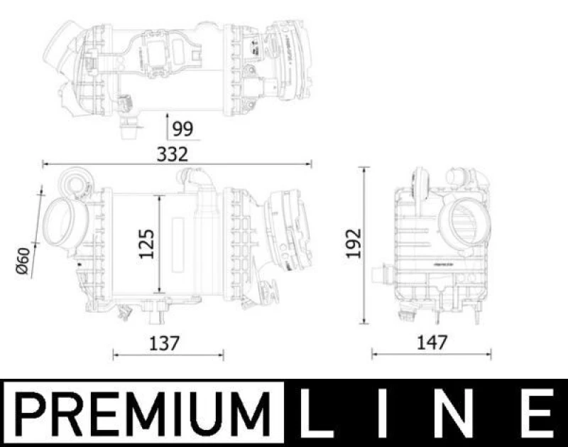 Image of Intercooler MAHLE CI 616 000P