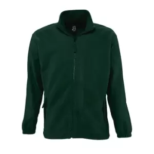 Image of SOLS Mens North Full Zip Outdoor Fleece Jacket (4XL) (Forest Green)