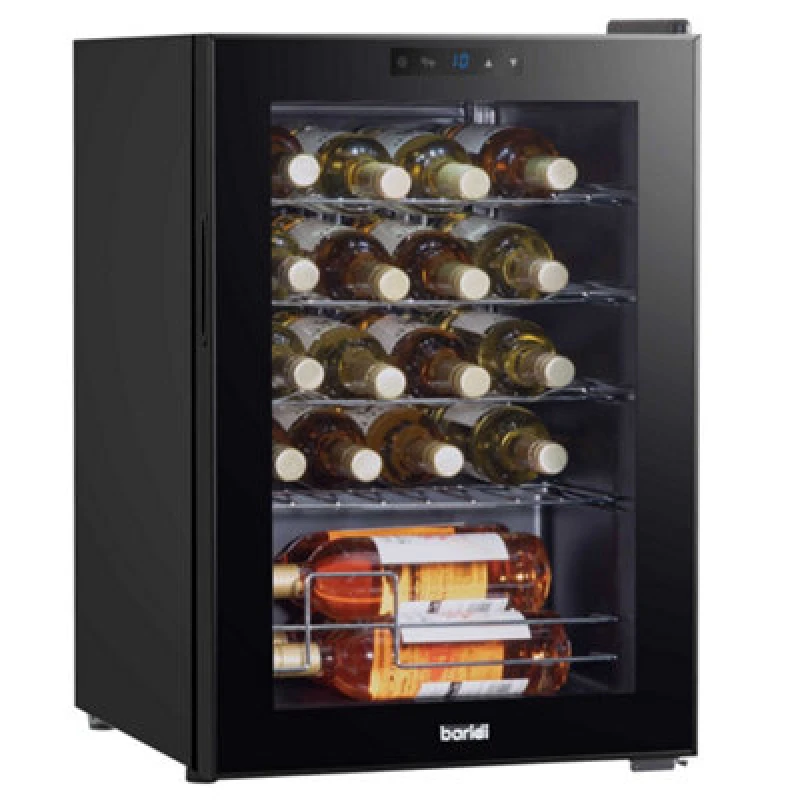 Image of Dellonda Baridi Black 20 Bottle Wine Fridge Cooler, 5-18C Touch Controls & LED 430X640mm