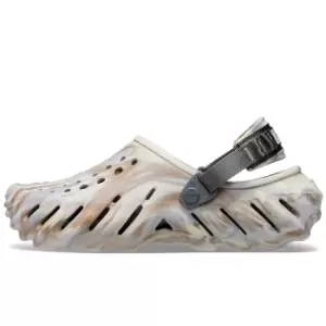 image of Crocs Echo Marbel Clog, Bone/Multi, size: 8, Unisex, Slides & Sandals, 208454-2Y3