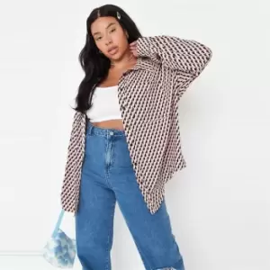 Image of Missguided Plus Size Geometric Print Shirt - Multi