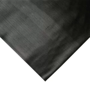 Image of 1.2M X 10M X 3MM Fine Flute Rubber Mat Black