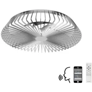 Image of Ceiling lamp fan Himalaya Silver 1 bulb 18.6cm