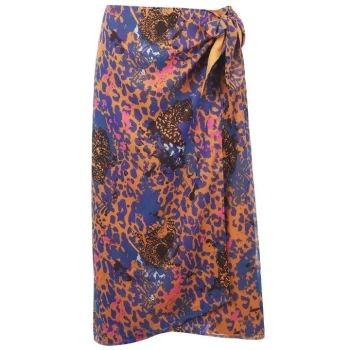 image of Biba Animal Wrap Skirt - Multi