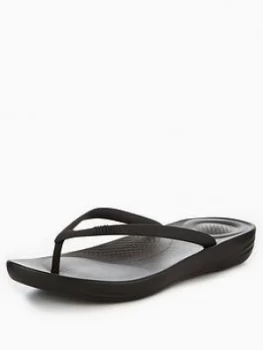 Image of FitFlop Iqushion Ergonomic Flip Flops Black Size 3 Women