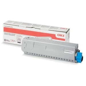 image of OKI 46861308 Black Laser Toner Ink Cartridge