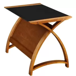 Jual Helsinki Curve Walnut/Glass Laptop Desk 1300