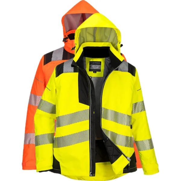 Oxford Weave 300D PW3 Womens Class 2 Hi Vis Jacket PW382OBRS Colour: Orange / Black