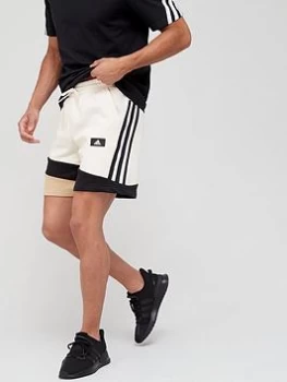 Image of adidas Future Icon Colourblock Shorts - Black, White/Black, Size 2XL, Men