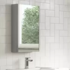 Image of Grey Mirrored Wall Bathroom Cabinet 400 x 650mm - Ashford