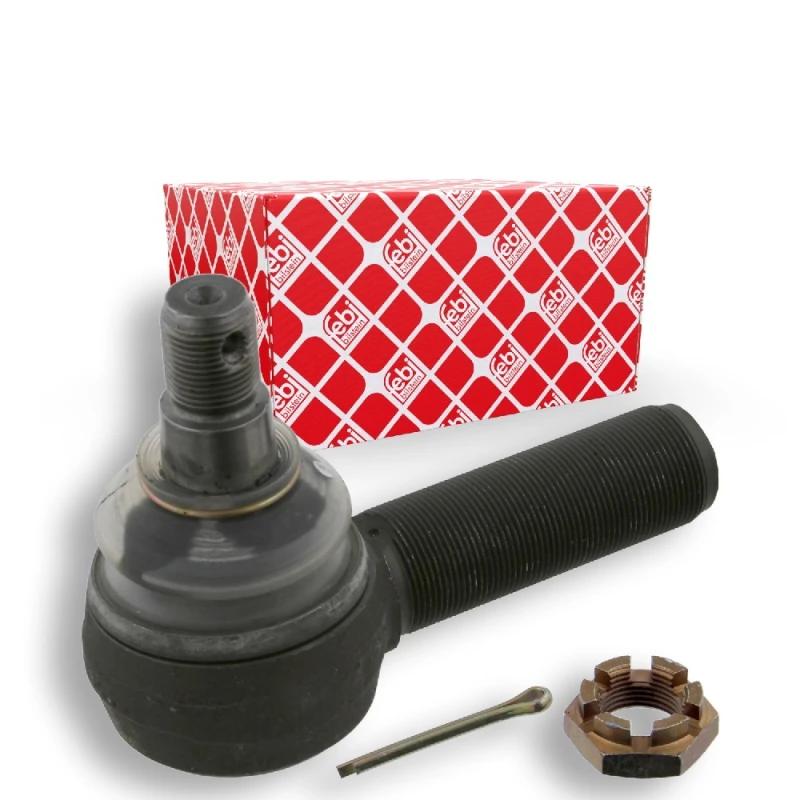 Image of FEBI BILSTEIN 04605 Track rod end OE Turbo NEW, Front Axle, with crown nut Tie Rod End (914)