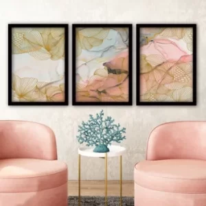 image of 3SC10 Multicolor Decorative Framed Painting (3 Pieces)