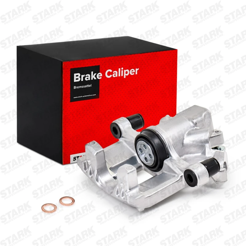 Image of STARK SKBC-0460488 Brake caliper Rear Axle, without holder Aluminium, Cast Aluminium Brake Caliper (78)
