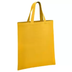 image of Brand Lab Organic Cotton Short Handle Shopper Bag (One Size) (Mustard Yellow)