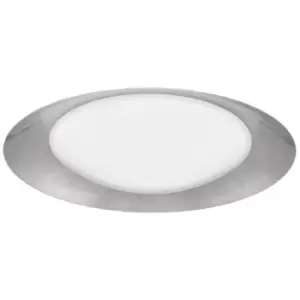 Image of Netlighting Merano Bend 50cm Integrated LED Semi Flush Light Metal, White Outsid