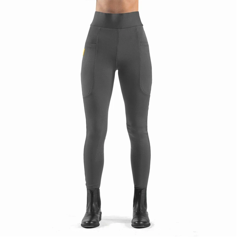 Image of John Whitaker Riding Tights - Grey Grey 7 - 8 Years