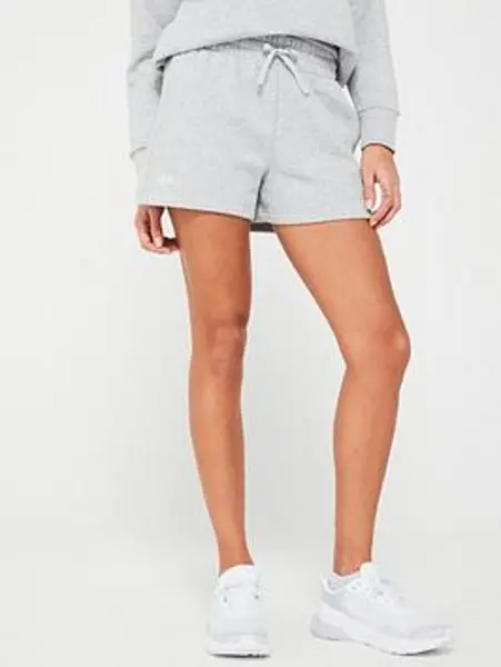 Under Armour Womens Rival Fleece Short - Grey/White