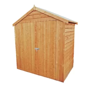 image of Shire 4x6ft Double Door Overlap Garden Shed with No Windows