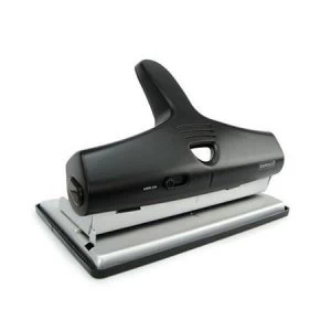 image of Rapesco Aluminium Adjustable Punch 2/3/4 Hole Black/Silver