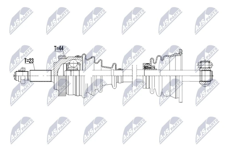 Image of NTY NPW-RE-250 Drive shaft Manual Transmission, Front Axle Left Drive Shaft (13)