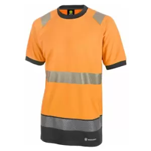Image of Hivis two tone s/s t shirt or/blk xxl - Orange / Black - Orange / Black - Beeswift