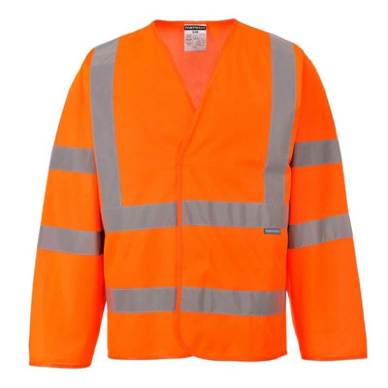 Image of Portwest Long Sleeve Hi Vis Waistcoat C473ORRXX/3X Colour: Orange