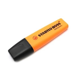 STABILO BOSS Original 2 5mm Chisel Tip Highlighter Orange Pack of 10