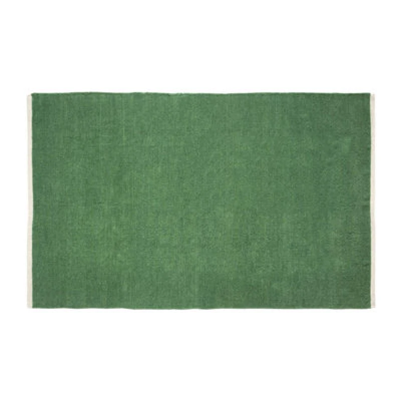 Image of Homescapes 100% Cotton Plain Chenille Hall Runner, 66 x 200cm Dark Olive