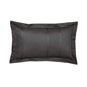 Image of Bedeck of Belfast Dark Blue Egyptian Cotton Percale 300 Thread Count Fine Linens 'Osaka' Square Oxford Pillow Case