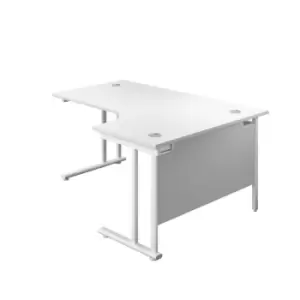 image of Tc 1600 x 1200 Twin Upright Right Hand Radial Desk White-white