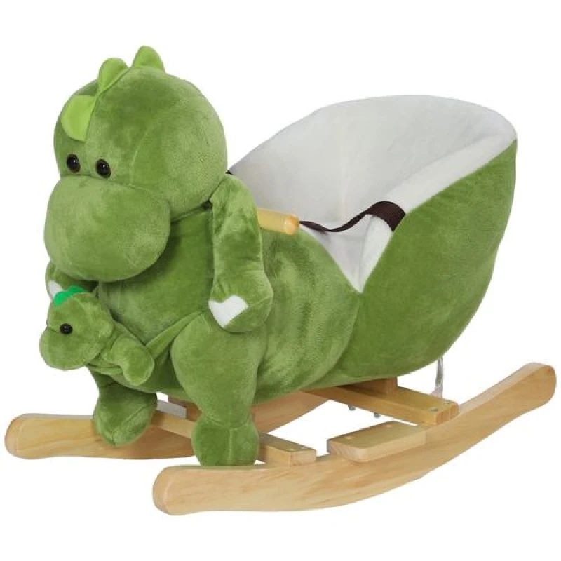 Image of AIYAPLAY Baby Rocking Horse w/ Safety Belt - 32 Songs - Wood Base - Hand Puppet TJ Hughes 5061025057078