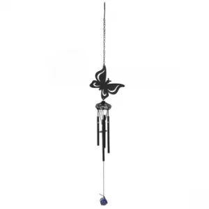 image of Black Butterfly Cutout Windchime