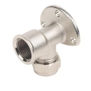 Image of Plumbsure Compression Wall plate elbow Dia15mm