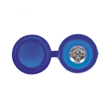 Image of Sealey NPBU50 Number Plate Screw & Flip Cap 4.2 x 19mm Blue Pack of 50